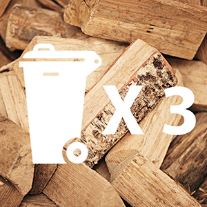 3 Wheelie Bins Kiln Dried Logs