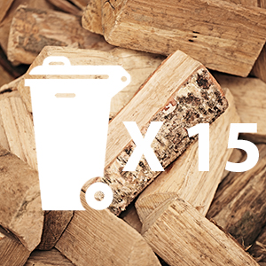 15 Wheelie Bins Kiln Dried Logs