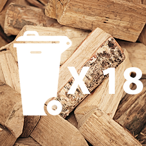 18 Wheelie Bins Kiln Dried Logs