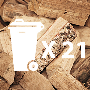 21 Wheelie Bins Kiln Dried Logs