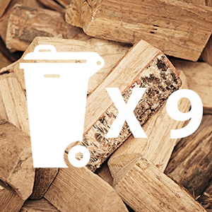 9 Wheelie Bins Kiln Dried Logs
